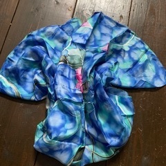 【新品】海外製シルクスカーフ大小２枚組の画像