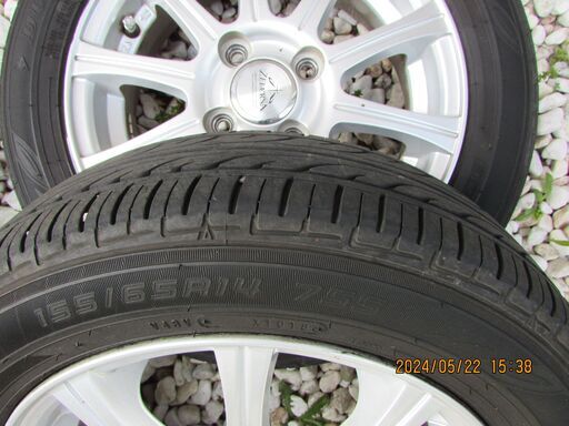 夏タイヤアルミ付　155/65R 14インチ
