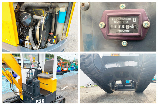 ヤンマー～YANMAR B2X:中古油圧ショベル◆2.0ｔ◆ミニユンボ ガチャック仕様/シリンダーオイルシール全交換済み
