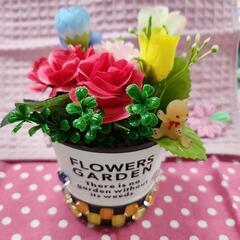 手作り雑貨 　花飾り　コースター