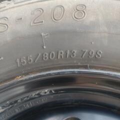 155/80R13　タイヤ　ホイール　4本セット　13×5J　PCD100　引取り限定の画像