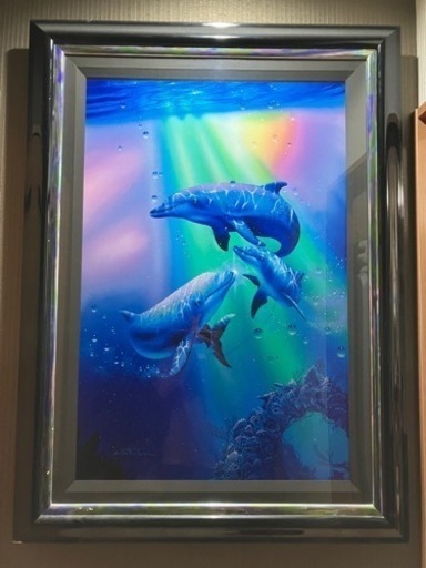 ラッセン　絵画　レインボードルフィン