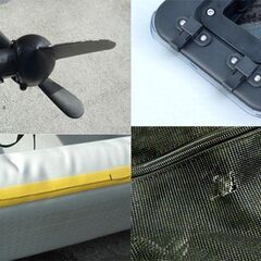 札幌市/清田区 HORIZON WALKER/ホライゾンウォーカー 足漕ぎカヤック インフレータブル艇 全長約425cm イエロー 折り畳み式の画像
