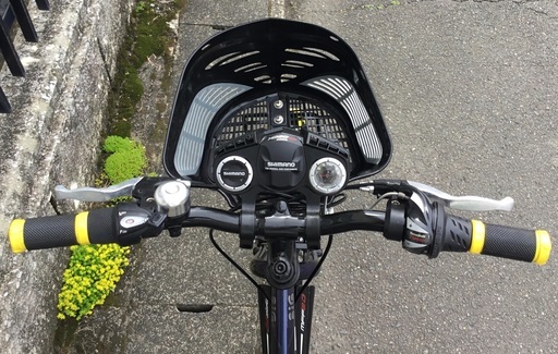 ＜超美品＞ブリヂストン・ジュニア・24インチ自転車・シマノ外装7段変速・LEDライト ネイビー 鍵付き・清掃済みでピカピカです