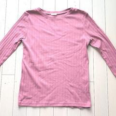 【中古品】長袖カットソー　pink　Lsize　ボートネック