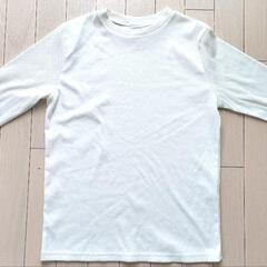 【中古品】七分袖カットソー　white　Lsize　