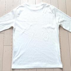 【中古品】七分袖カットソー　white　Lsize　の画像