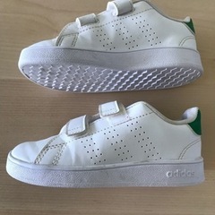 【美品】adidas/アディダス　スニカー 15.5cm グリーンの画像