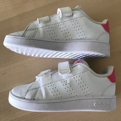 【美品】adidas/アディダス　スニカー 15.5cm ピンクの画像