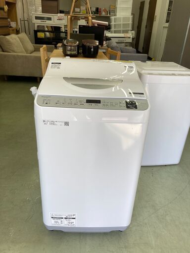 【リサイクルショップ　ピカソ　小松原】2021年製 シャープ SHARP 洗濯5.5kg 乾燥3.5kg タテ型洗濯乾燥機 ES-TX5E★3180★