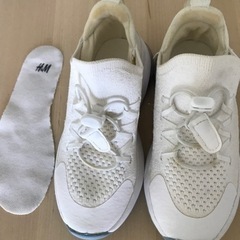 H&M キッズ用スニーカー ホワイト　17cmの画像