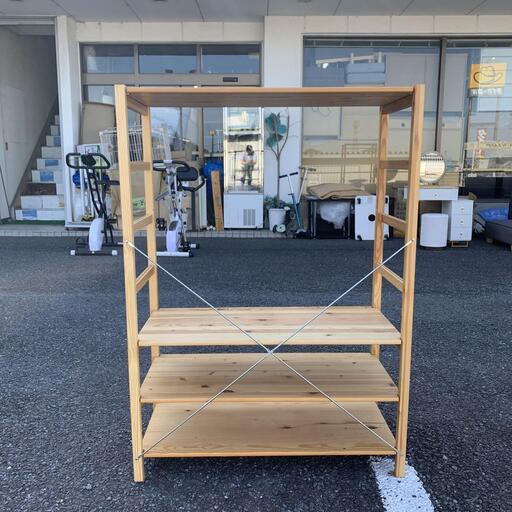 MUJI 無印良品 パイン材ユニットシェルフ ラック 幅86cm
