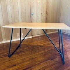 【ナチュラルウッド】ダイニングテーブル　120cm×70cm