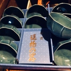 未使用★青い和食器