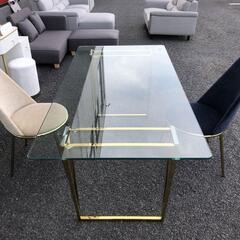 フランフラン Francfranc フェリシテ クリアガラスダイニング3点セット