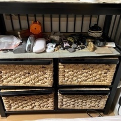【値下げ
】ラタン おしゃれ 棚 引き出し  