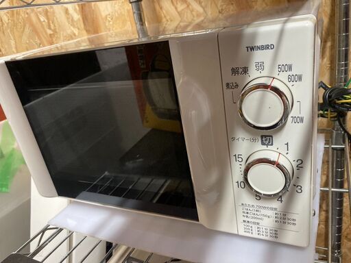 ☆中古￥5,800！【目玉商品！】TWIN BIRD　電子レンジ　家電　DR-D419型　2019年製　【BE121】