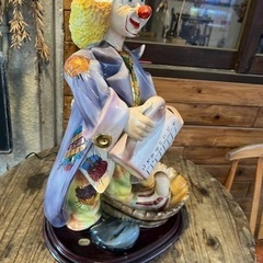 貴重！イタリア製アンティーク　ピエロの陶器置物　の画像