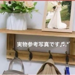 【未使用】ウォールシェルフ 4連 壁掛けラック 木製 壁掛け ウ...