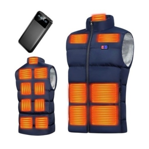 【未使用】防寒着 M 電熱ベスト 加熱ベスト ヒーターベスト アウトドア キャンプ 日本製