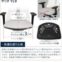 イトーキ　サリダ　ブラック　オフィスチェアー 5(定価46,900円)の画像