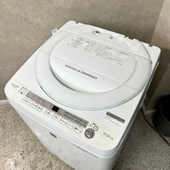 ☑︎ご成約済み🤝 SHARP 洗濯機 7kg✨ 2018年製⭕️ 二人暮らしにも👀の画像