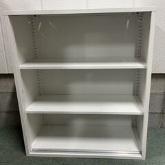 3段 キャビネット スチール製 オープン書庫 事務用品 会社 ホワイト ③ 幅90cm×奥行40cm×高さ105cm 