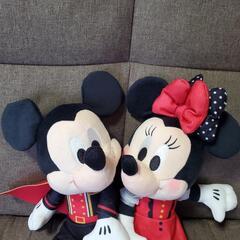 新品 タグ付き Disney ミッキー＆ミニー 推しといっしょ！ペアぬいぐるみの画像