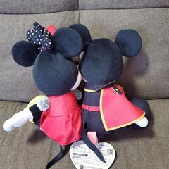 新品 タグ付き Disney ミッキー＆ミニー 推しといっしょ！ペアぬいぐるみの画像