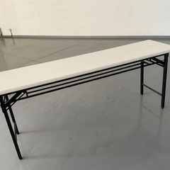 長机　折りたたみ会議テーブル　白の画像