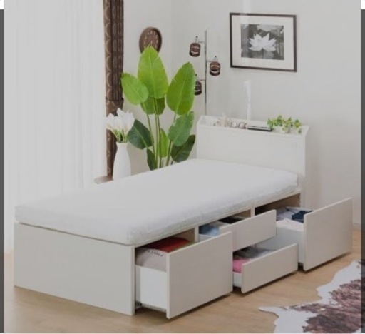 【受け取り手決まりました】　ニトリ　セミダブルベッド　マットレス　ベッドフレーム