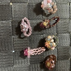 ビーズリング　指輪の画像
