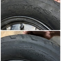 ☆中古☆マグナ50☆前後タイヤ☆タイヤのみ☆ひび割れあり☆の画像