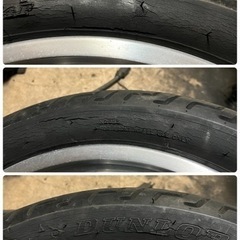 ☆中古☆マグナ50☆前後タイヤ☆タイヤのみ☆ひび割れあり☆の画像