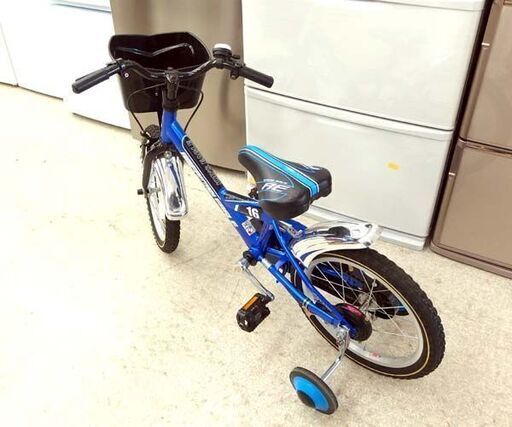 16インチ 子供用自転車 AMERICAN EAGLE ブルー/ブラック カゴ付き  補助輪付き 札幌市北区屯田 