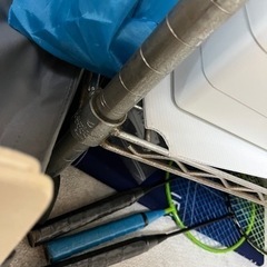 ローラー付き　スチールラック　棚の画像
