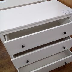 ★ジモティ割あり★  チェスト ホワイト H82.5×D46×W...