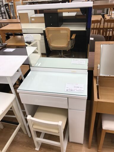★ジモティ割あり★ ニトリ ドレッサー ホワイト H133×W59×D35 クリーニング済み KJ5139