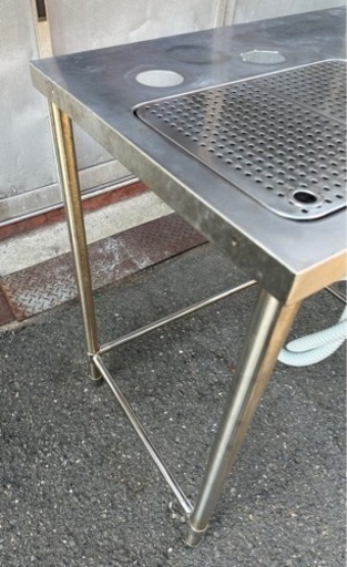 業務用 水切りシンク 幅910×奥600×高さ990 シンク 右シンク 台付シンク 流し台 厨房機材 キッチン サーバーシンク 一層 