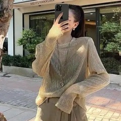 プルオーバー シアーシャーリングボーダープルオーバー レディース