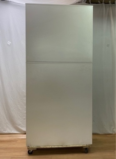 MJ232【鍵付き書庫】上段引戸 下段観音開き ホワイト 88cm×38cm×185cm キャビネット 収納庫