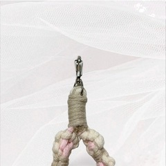 ハンドメイド 手作り 携帯ストラップ キーホルダー 花 キーリング 淡色の画像