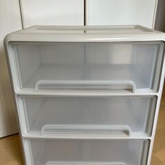 クリアボックス　3段　引き出しの画像