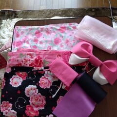 女性浴衣　帯　下駄　セット