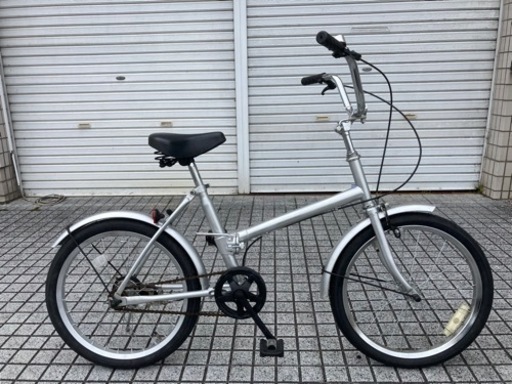 【折りたたみ自転車】美品❗️20インチ　変速なし　前後タイヤ新品❗️若林自転車　膳所店　SALE中❗️
