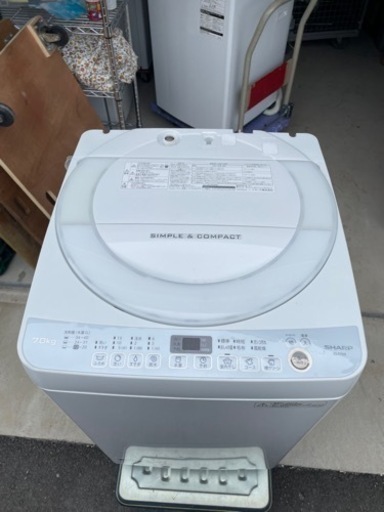 24ヶ月保証付き　SHARP  7kg洗濯機　ES-T709-W