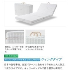 [受け取りの方決まりました]マニフレックス　マットレス　カバーつき