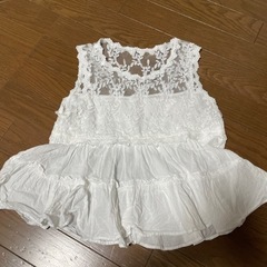 レース　ティアードブラウス