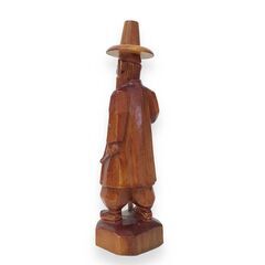 24Y298 ジ1 木彫り人形 2体セット 21cm 民芸品 置物 中古品の画像