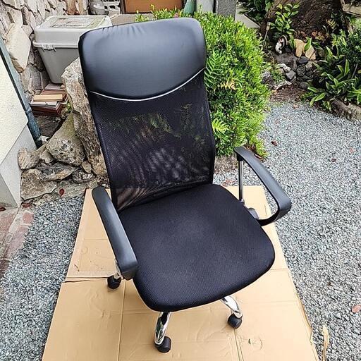【お話し中】ハイバック メッシュ チェア オフィスチェア EMH-BK